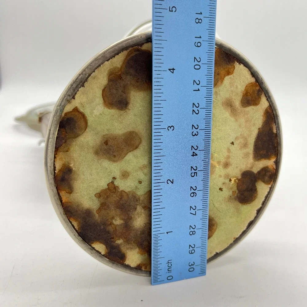 Antique Edwardian‎ Telescoping Brass Shaving Stand Mirror Brush Cup Razor